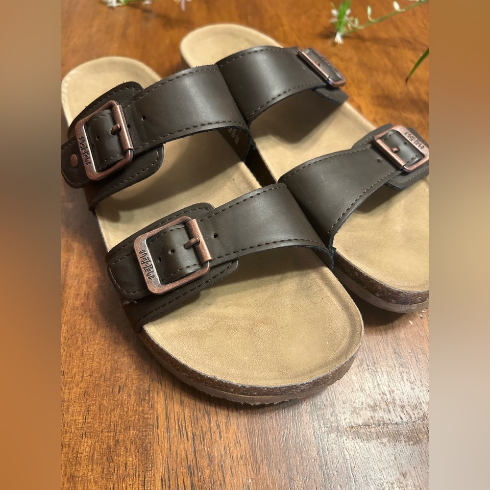 Target Brown Double Strap Sandals